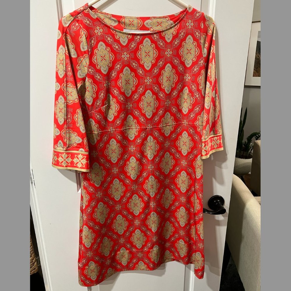 Gretchen Scott 3/4 Sleeve Boat Neck Dress